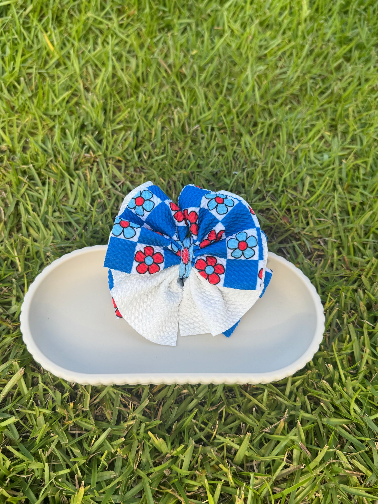 Red & Blue Floral - Shredded