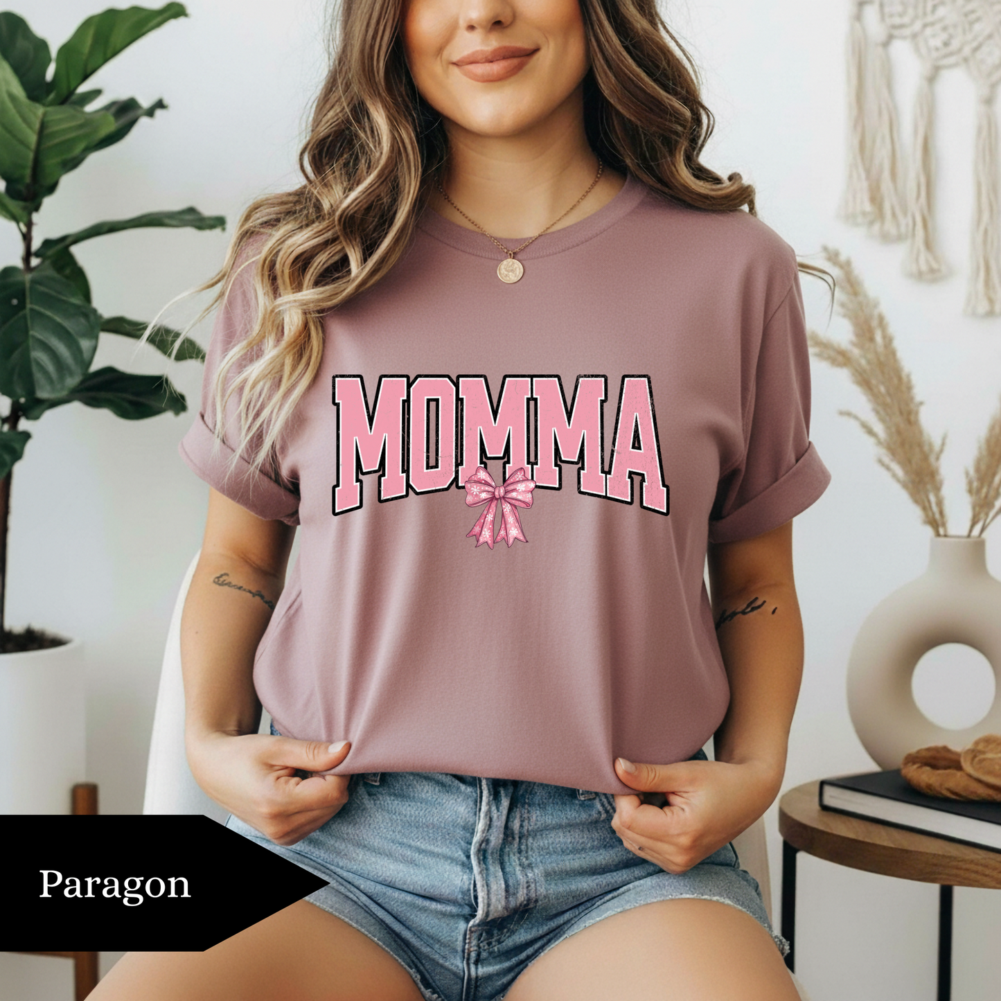 Momma Varsity Bow