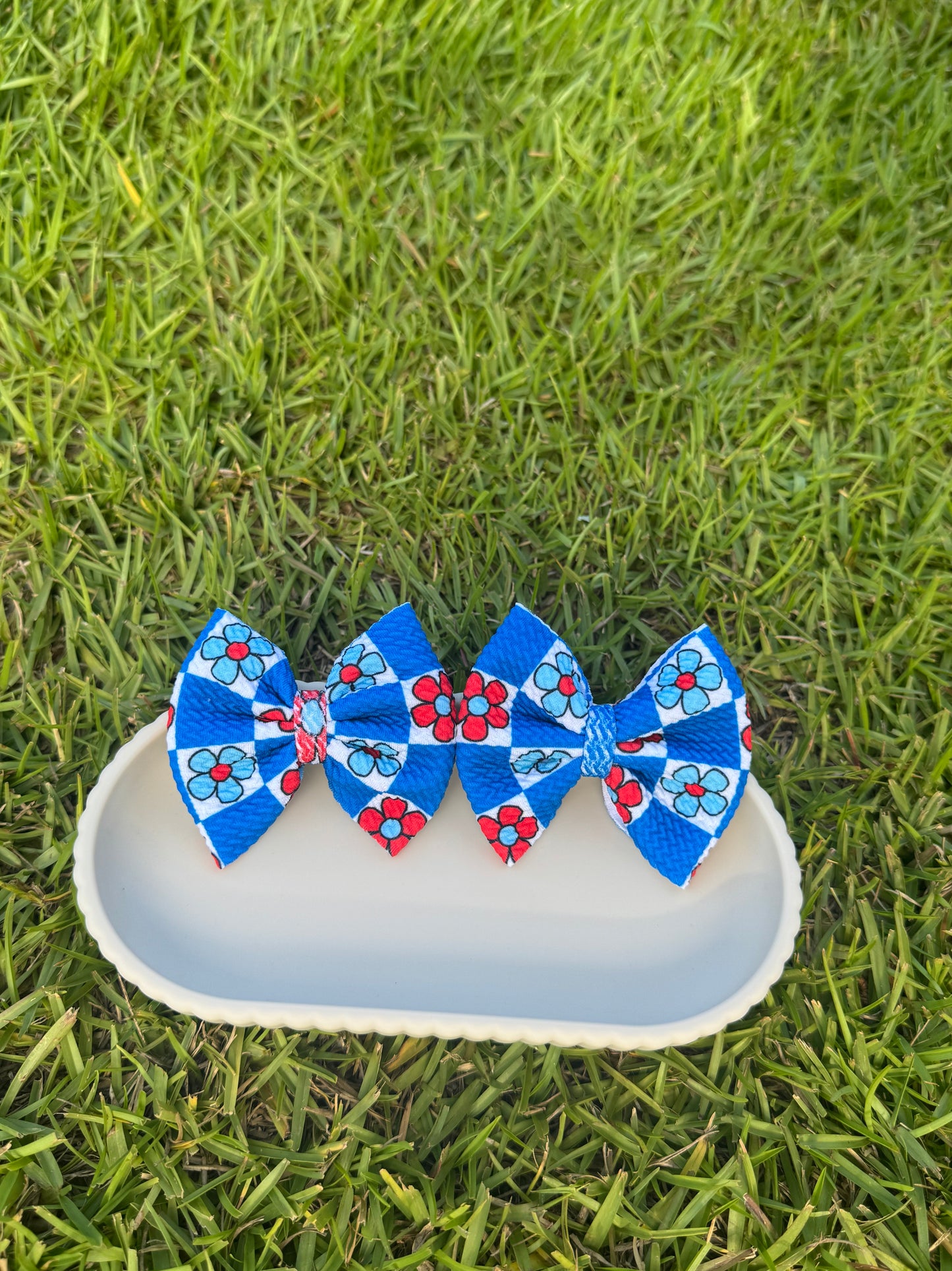 Red & Blue Floral - Piggies