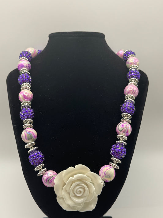 Enchanted Rose Charm Necklace