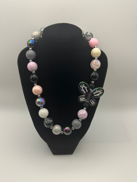Midnight Flutter Charm Necklace