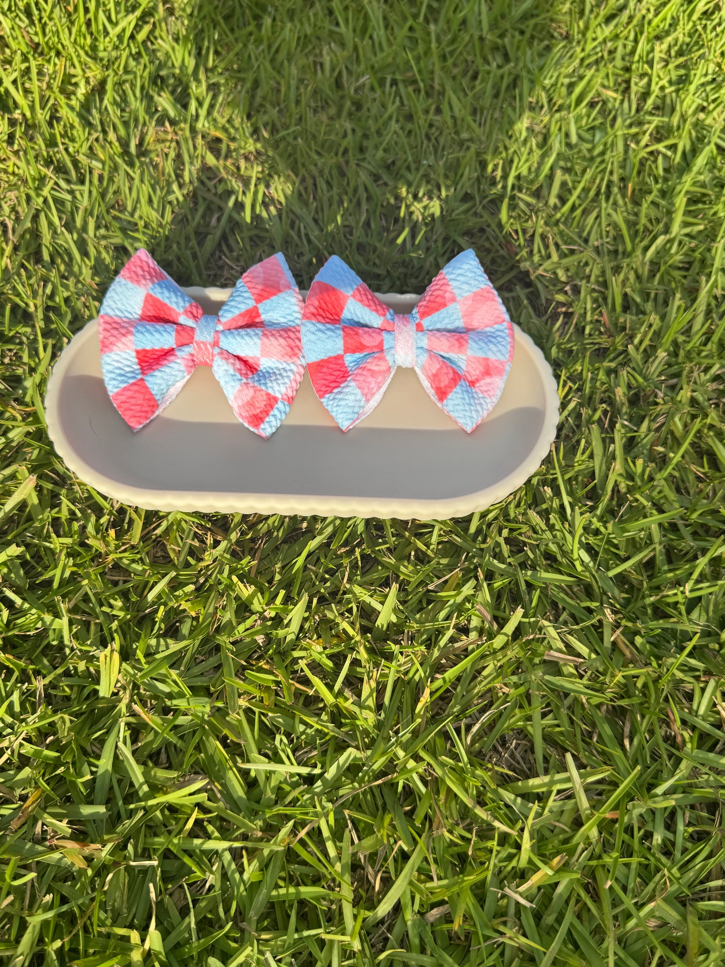 Red & Blue Checkered - Piggies