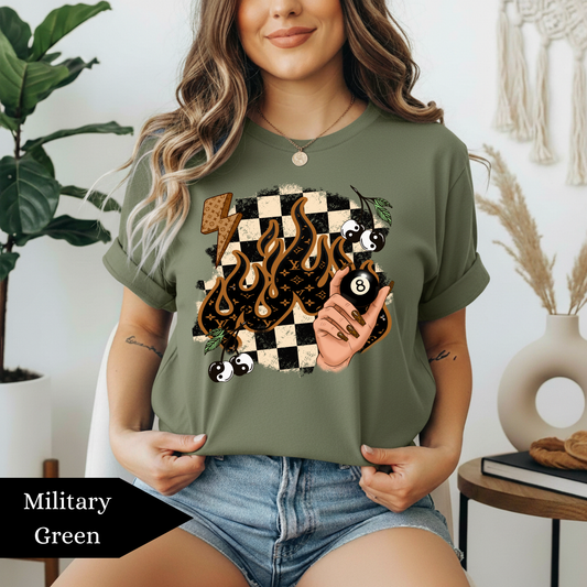 Trendy Checkered Flame