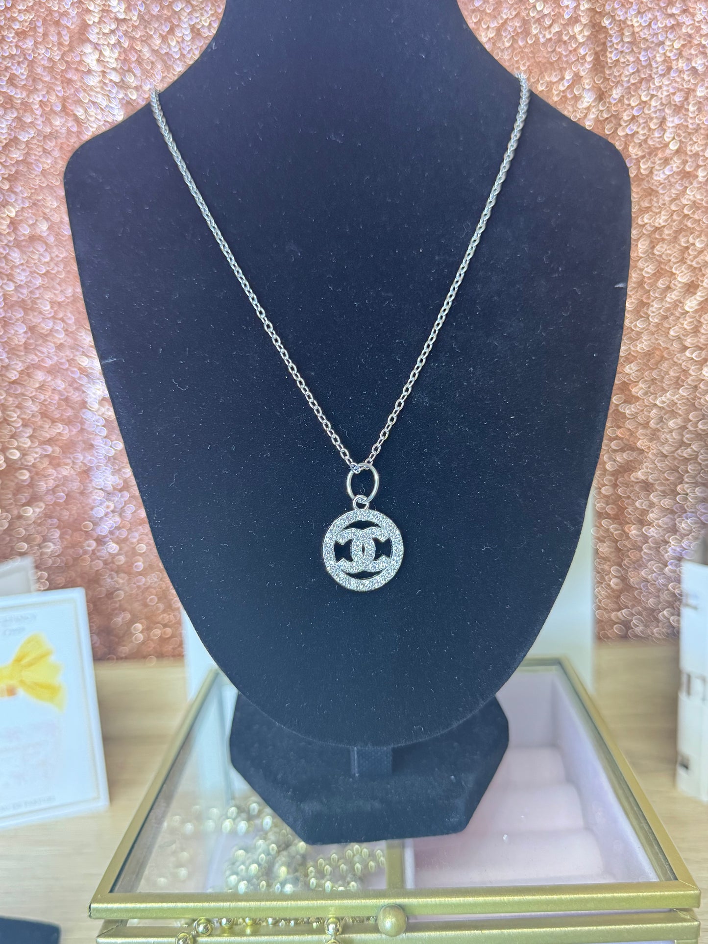 CC Pendant (Silver Chain)